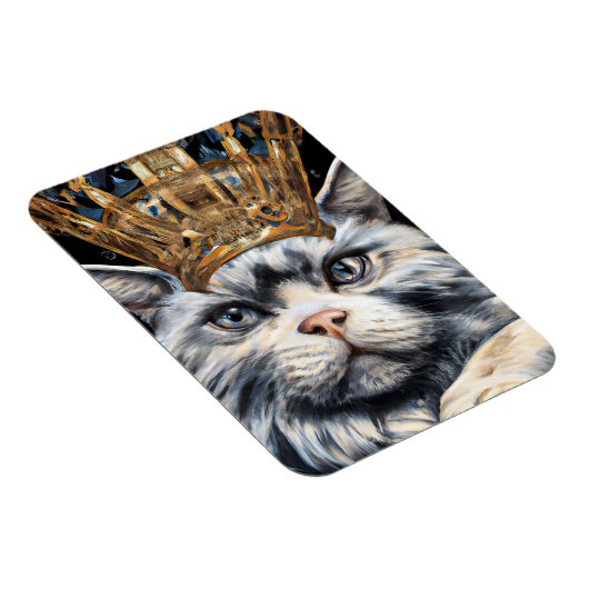 Een kat met kroon magneet (Rechterzijde)