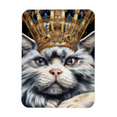 Een kat met kroon magneet (Verticaal)