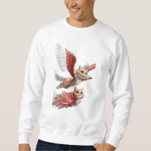 Een kat met vleugels die vliegen als een vogel. trui