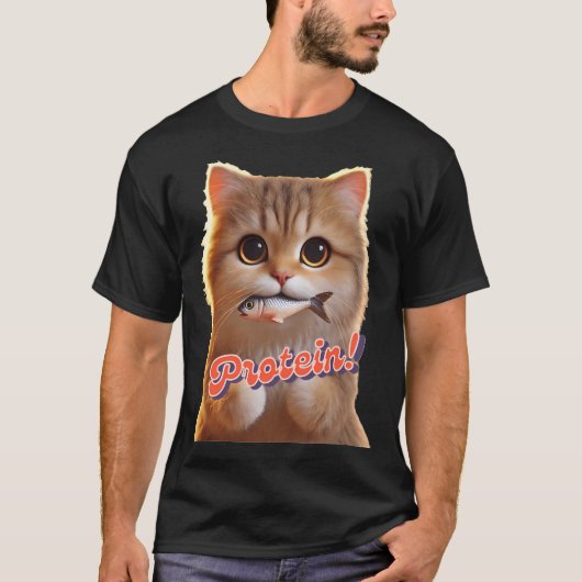 Een kat met zijn maaltijd t-shirt (Voorkant)