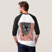 een kat op mijn rug t-shirt (Achterkant volledig)
