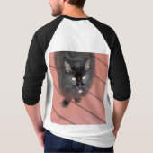 een kat op mijn rug t-shirt (Achterkant)
