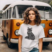 Een kat van woorden t-shirt