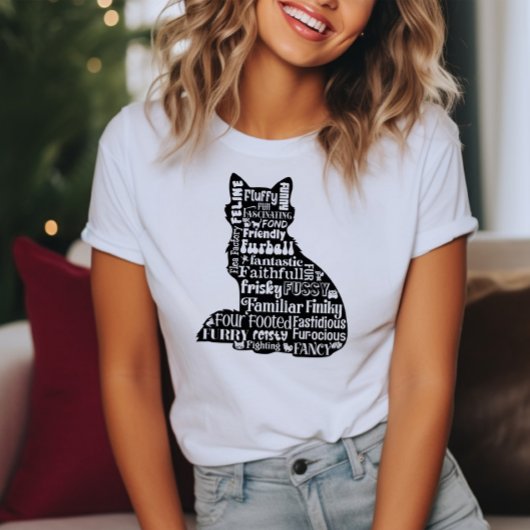 Een kat van woorden t-shirt