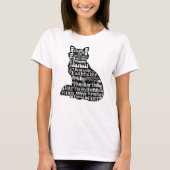 Een kat van woorden t-shirt (Voorkant)