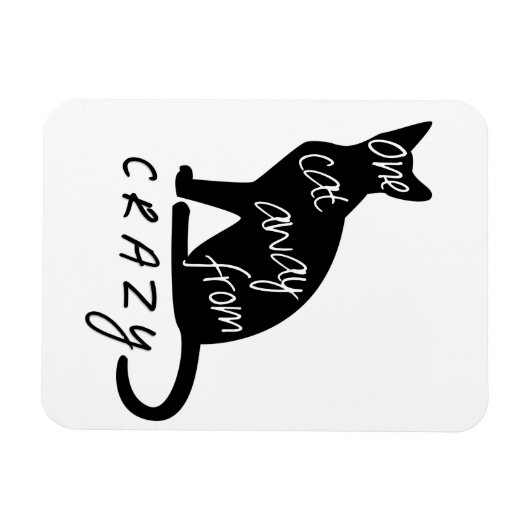 Een kat weg van CRAZY Magneet (Horizontaal)
