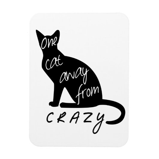Een kat weg van CRAZY Magneet (Verticaal)