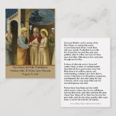 Een katholieke weddenschap voor de Heilige Kaart Visitekaartje (Voorkant / Achterkant)