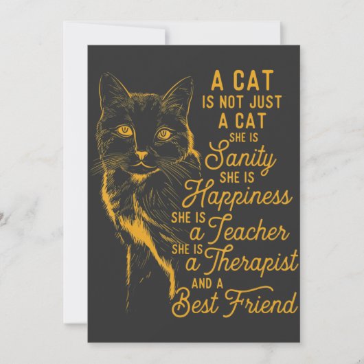 Een katje is niet alleen een kattendeksel dat de v bedankkaart (Voorkant)