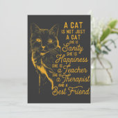 Een katje is niet alleen een kattendeksel dat de v bedankkaart (Staand voorkant)