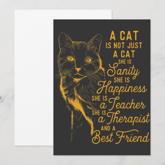 Een katje is niet alleen een kattendeksel dat de v bedankkaart (Voorkant / Achterkant)