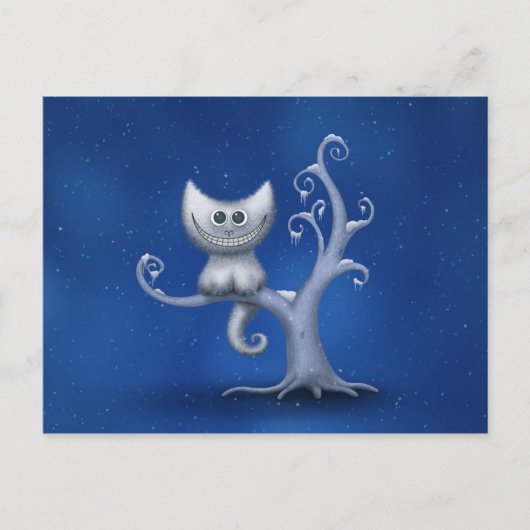 Een katje van Cheshire (Kerstmis) Feestdagenkaart (Voorkant)