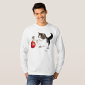 Een katje versiert je kerstboom t-shirt (Voorkant volledig)