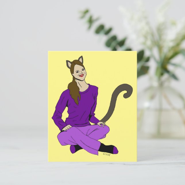 een katmeisje (Staand voorkant)