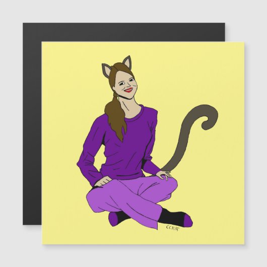 een katmeisje (Voorkant / Achterkant)