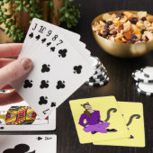 een katmeisje pokerkaarten (Insitu)