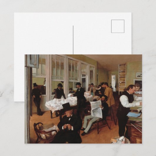 Een katoenen Kantoor in New Orleans - Edgar Degas Briefkaart (Voorkant / Achterkant)