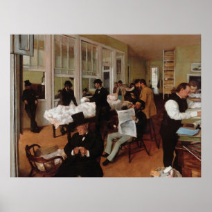 Een katoenen Kantoor in New Orleans - Edgar Degas Poster