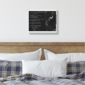 Een katten sterven wens canvas afdruk (Insitu (Slaapkamer))