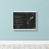 Een katten sterven wens canvas afdruk (Insitu (Houten vloer))