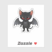 Een kattendemon op Halloween Night Classic T-Shirt Sticker (Vel)