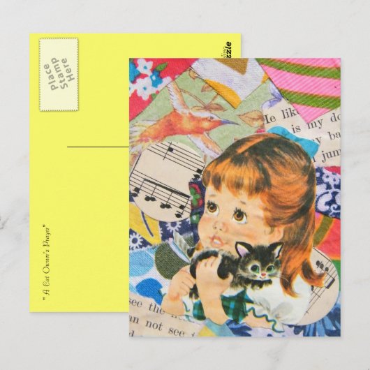 Een kattengebed briefkaart (Voorkant / Achterkant)