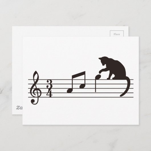 Een kattenspeelgoed met notities (Voorkant / Achterkant)