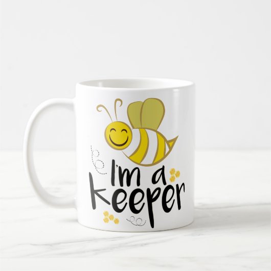 Een keeper Funny Bee Coffee Mok Gift (Links)