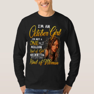 Eén keer in een leven zwart meisje oktober jongstl t-shirt