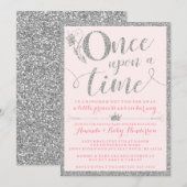 Een keer op een Baby shower van Time Silver Prince Kaart (Voorkant / Achterkant)