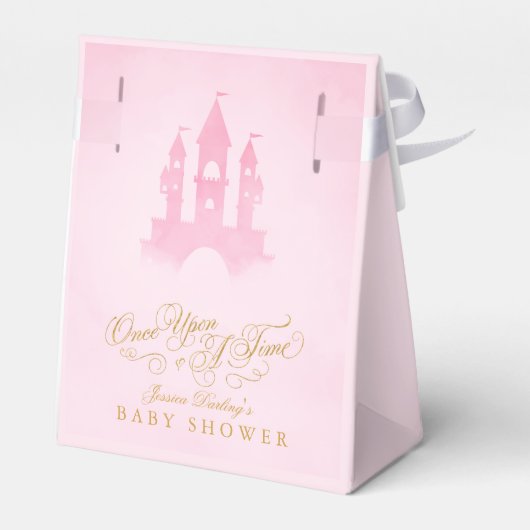 Een keer op een tijd fairytale Baby shower met Cas Bedankdoosjes (Achterkant)