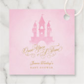 Een keer op een tijd fairytale Baby shower met Cas Bedankjes Labels (Achterkant)