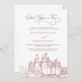 Een keer op een tijd onbeleefd bleekroze kaart (Voorkant / Achterkant)