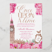 Een keer op een tijd Prinses Baby shower Folie Uitnodiging (Voorkant)