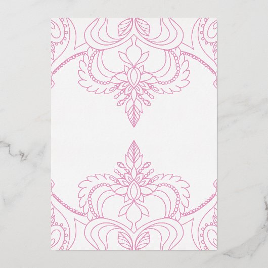 Een keer op een tijd Prinses Baby shower Folie Uitnodiging (Achterkant)