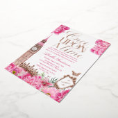 Een keer op een tijd Prinses Baby shower Folie Uitnodiging (Gedraaid)