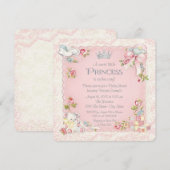 Een keer op een tijd Prinses Baby shower Kaart (Voorkant / Achterkant)