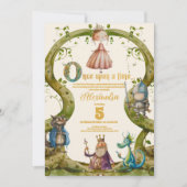 Een keer op een tijd Prinses Baby shower Kaart (Voorkant)