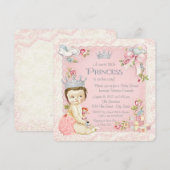 Een keer op een tijd Prinses Baby shower Kaart (Voorkant / Achterkant)