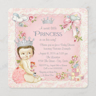 Een keer op een tijd Prinses Baby shower Kaart
