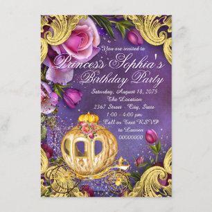 Een keer op een tijd prinses Birthday Party Kaart