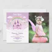 Een keer op een Time Princess Birthday Castle Foto Kaart (Voorkant)