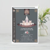 Eén keer op een Time Storybook Black Baby shower Kaart (Staand voorkant)