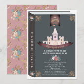 Eén keer op een Time Storybook Black Baby shower Kaart (Voorkant / Achterkant)