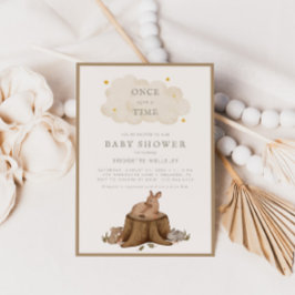 Een keer op een Time Woodland Babies Baby shower Kaart