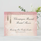 Een keer op Time Champagne Brunch Vrijgezellenfees Kaart (Staand voorkant)