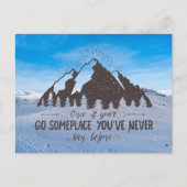 Een keer per jaar ergens naartoe briefkaart (Voorkant)