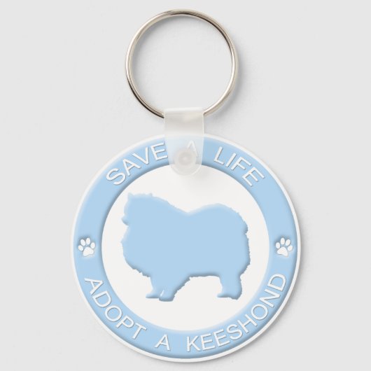 Een keeshond-Sleutelhanger aannemen Sleutelhanger (Voorkant)