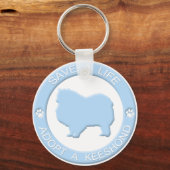 Een keeshond-Sleutelhanger aannemen Sleutelhanger (Voorkant)