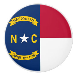 Een keramische knop met vlag van North Carolina